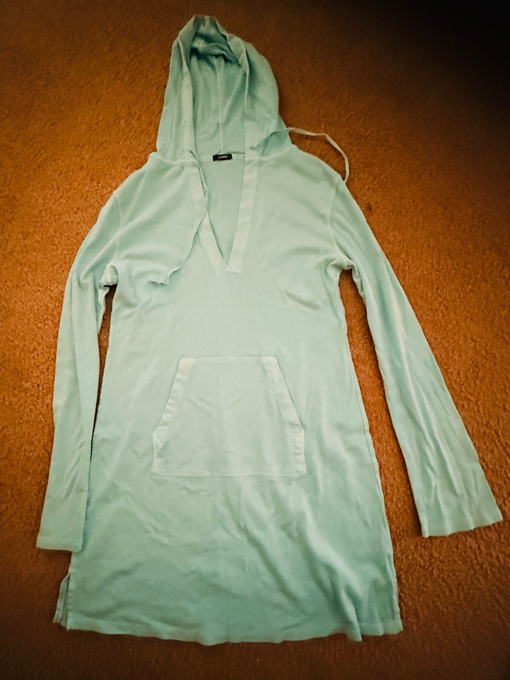 J. Crew Light Aqua Hooded Swim Coverup